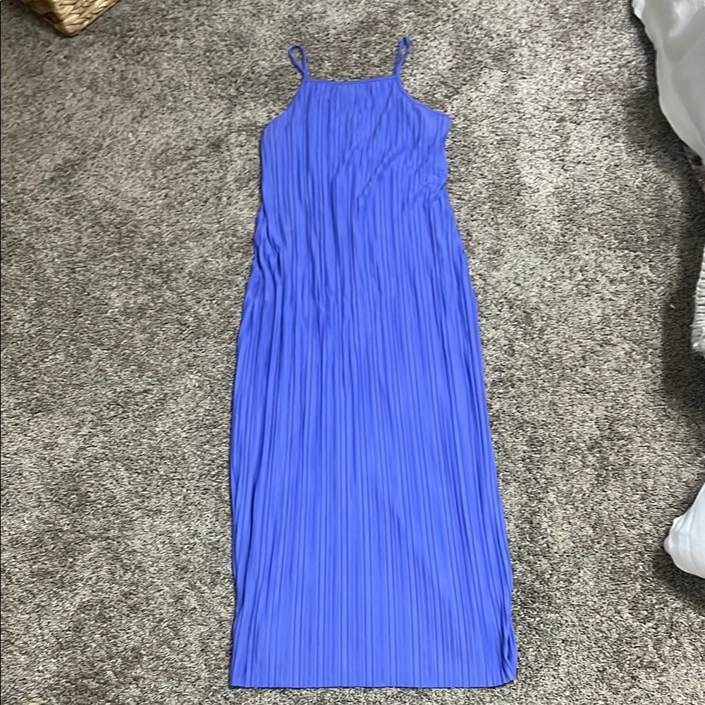 A New Day Purple Sheath Maxi Dress with Spaghetti Straps for Any Occasion